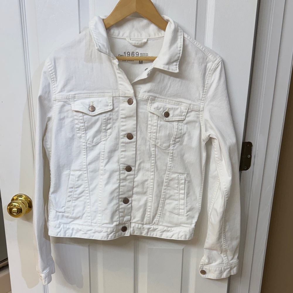 Gap White Denim Jacket